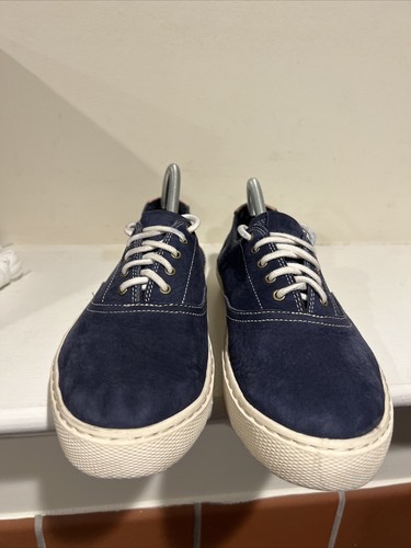 Cole Haan Grandpro Deck Low Top Shoes Sneakers Mens 8.5 Blue Nubuck - Picture 2 of 5