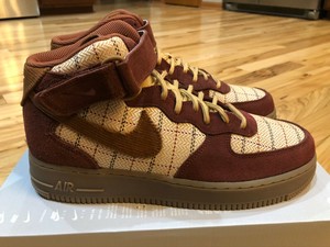 nike air force 1 mid marrom