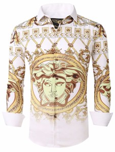 gold and white mens dress shirt