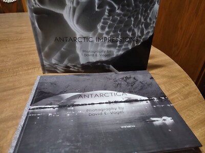 Antarctica & Antarctic Impressions Lot of 2 photography books by David E. Vogel