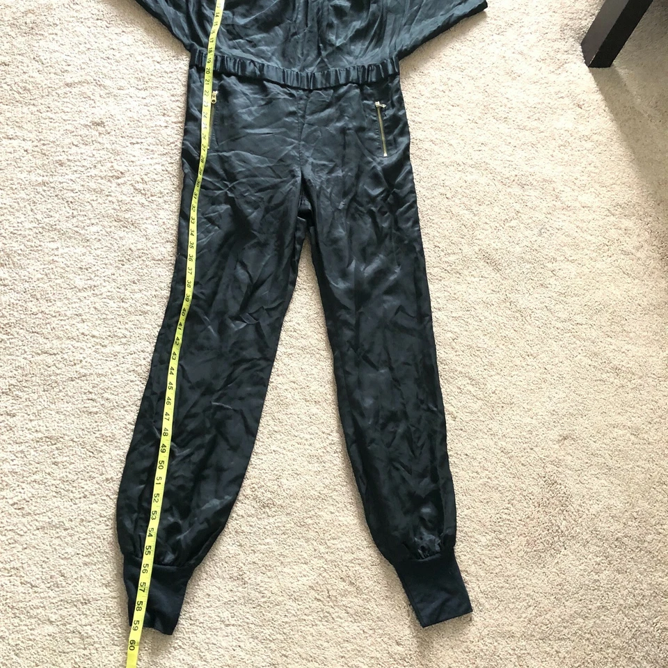 Ted Baker London sz 1/S Black Jumpsuit Back Cut Out Jogger leg zipper Pocket  VK - Изображение 4 из 4