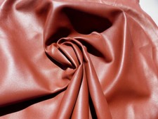 lambskin leather hide Mahogany Red Brown smooth finish full bodied flawless