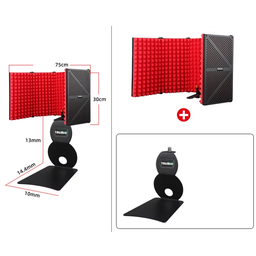 Sound Absorbing Screen Panel Vocal Recording Microphone Isolation Shield Plate f