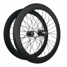 Track or Road Bike Carbon Fiber Wheelset 700C 23x60mm Clincher Bicycle Wheels