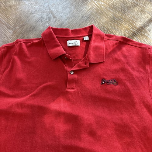 Rotes Ashworth Atlanta Braves Golfshirt Größe 4XL - Bild 1 von 4