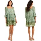 RARE Spell & The Gypsy Folksong Tunic Dress Green S Boho Festival CottageCore