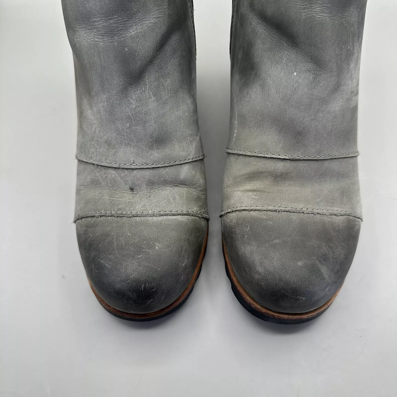 sorel lea wedge heel leather ankle boots