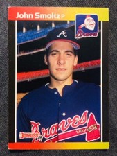 1989 Donruss #642 John Smoltz Rookie RC Card . rookie card picture