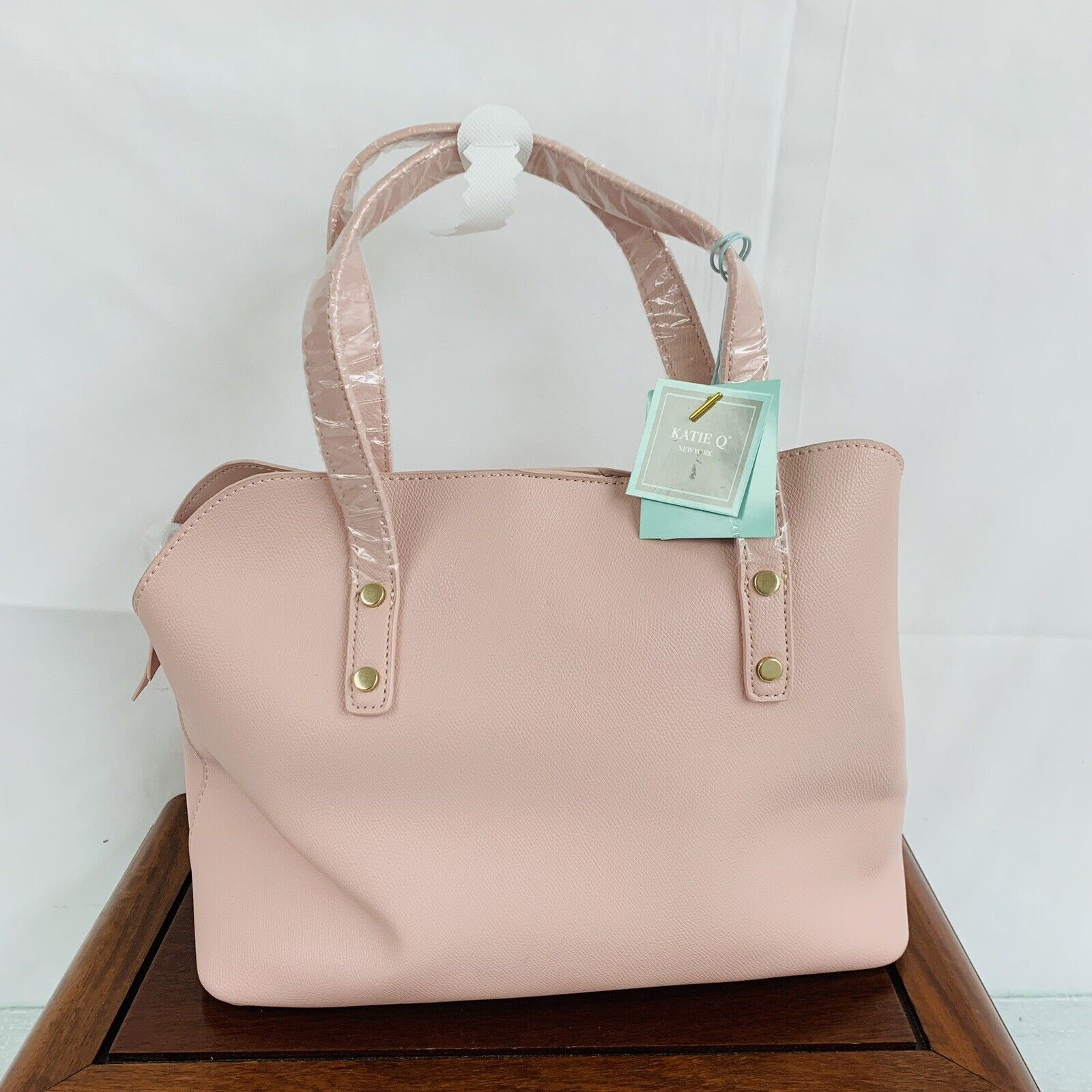 Katie Q Pink Blush Style Pink Faux Leather Purse - image 2