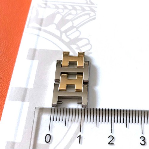 HERMES Genuine 2 Connected Link Clipper Nacre CL4.220 Ladies Watch YG 12mm #2 - Picture 3 of 4