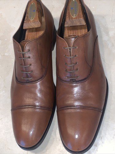 MENS COGNAC CALF LEATHER OXFORD SIZE 