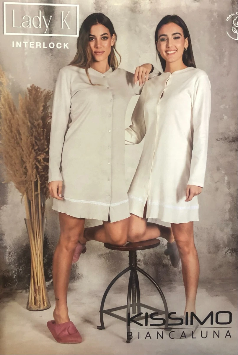 Biancheria Camicie Da Notte Grigi A Lunghezza Della Manica Manica Lunga Per La Notte Da Donna | Acquisti Online Su - Foto 4