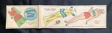 Flying Jenny Style Show, Sunday Funnies Paper Doll, 1945, Uncut, VTG