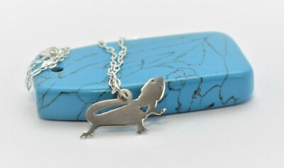 Bartdrache Halskette - Sterlingsilber Schmuck - Gold - Roségold - Gravur