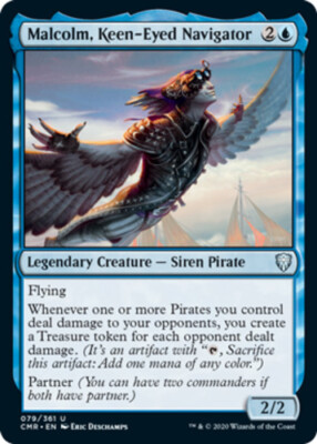 x4 Malcolm, Keen-Eyed Navigator U MTG Commander Legends M/NM, English