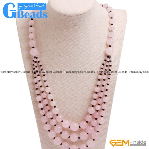 Handmade 8-12mm Gemstone Beaded Fashion Long Necklace For Women 19”Free Shipping - Picture 18 of 73