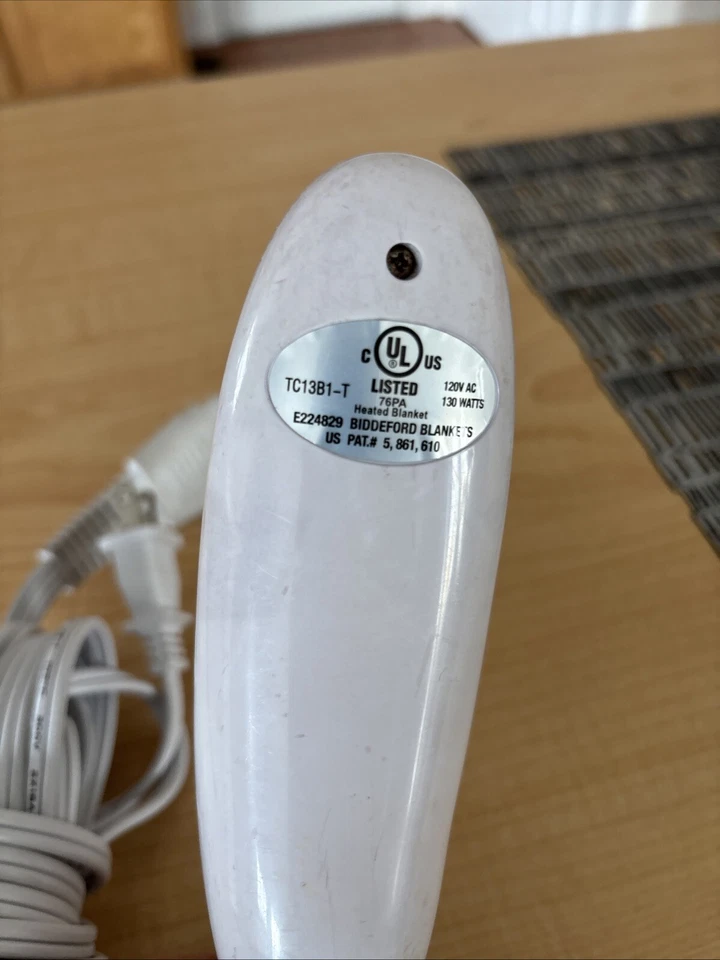 Biddeford TC13B1-T Electric Blanket Throw Remote Control 4-Prong Tested - Image 3 of 4