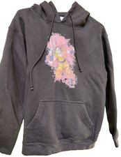 Anime Goku Hoodie Size Large Dragonball Pullover Black Cartoon
