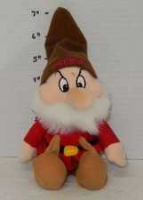 Vintage Disney Snow White the Seven Dwarfs Grumpy 8" Plush Stuffed Toy Rare HTF