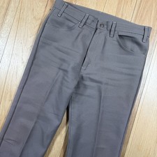 Vintage Levi’s Dacron Polyester Scovill Zip Gray Pants Black Tab 34/29 USA Made