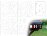 42 StüCk Buchstaben Schablone Set,Zeichen Zahlen Buchstabenschablonen,Alphabet M