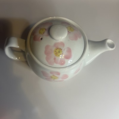 桜色ティーポット Daiso Sakura Cherry Blossom Tea Pot 4” Mini Ceramic Teapot White