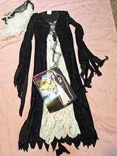 Bride of Darkness Plus Size Bride Costume Black  White Dress with Veil