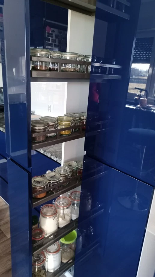 Cargo Dispensa Alta Estraibile 4 a 6 Ripiani H127-227cm Cucina Richiamo Soft - Immagine 4 di 4