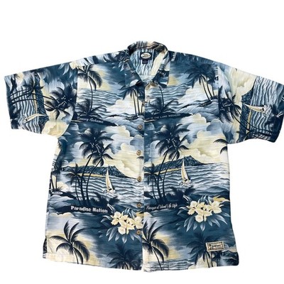 M Vintage 90's The Original Tommy Bahama Paradise Nation Hawaiian Rayon Shirt