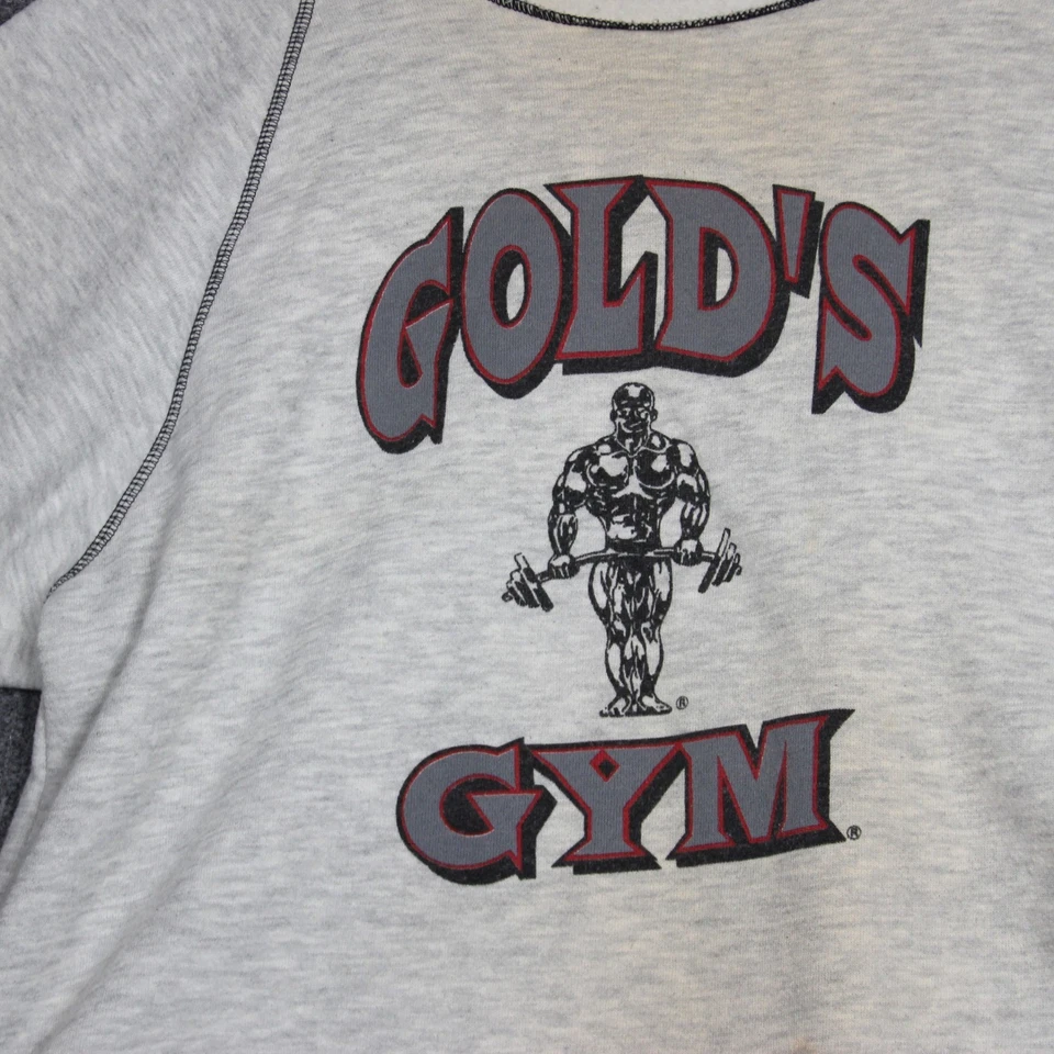 Sudadera corta vintage dorada para gimnasio para mujer XL corte entrenamiento Top gris Foto 2 de 4