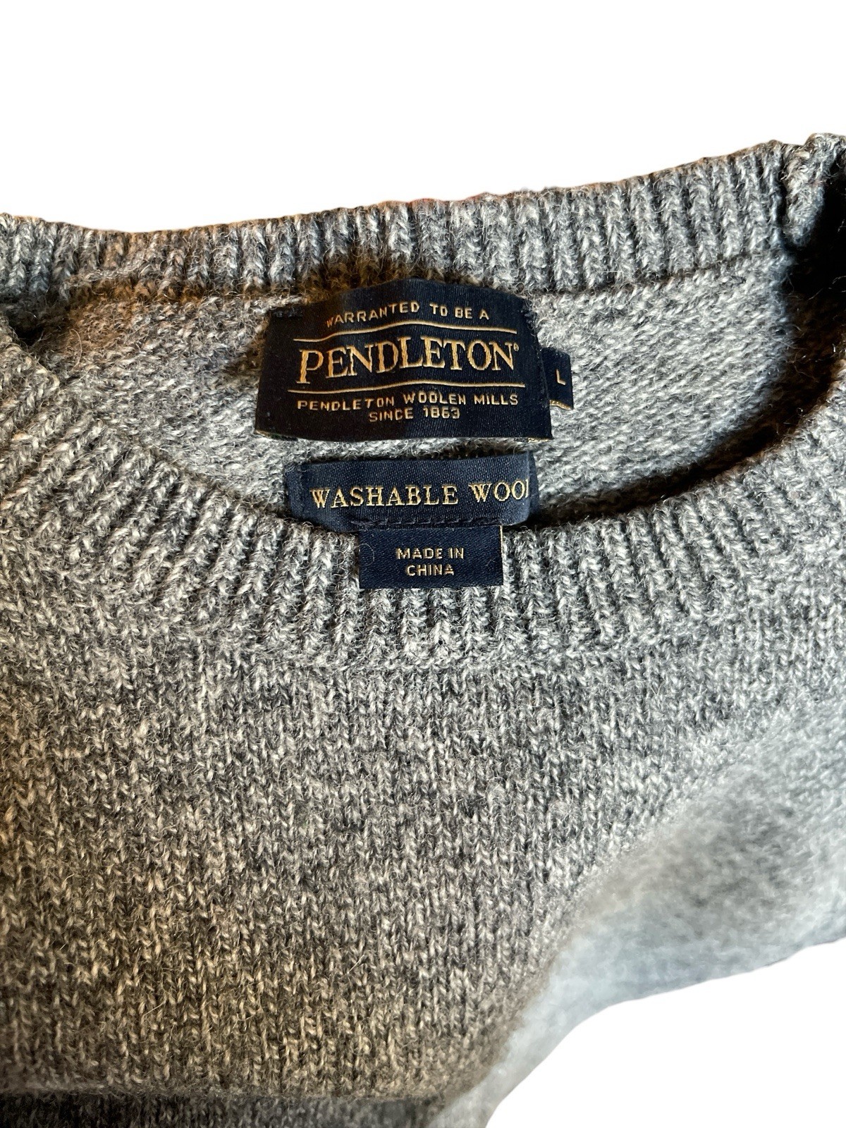 Pendleton women’s Wool Pullover Sweaters Gray Bei… - image 3