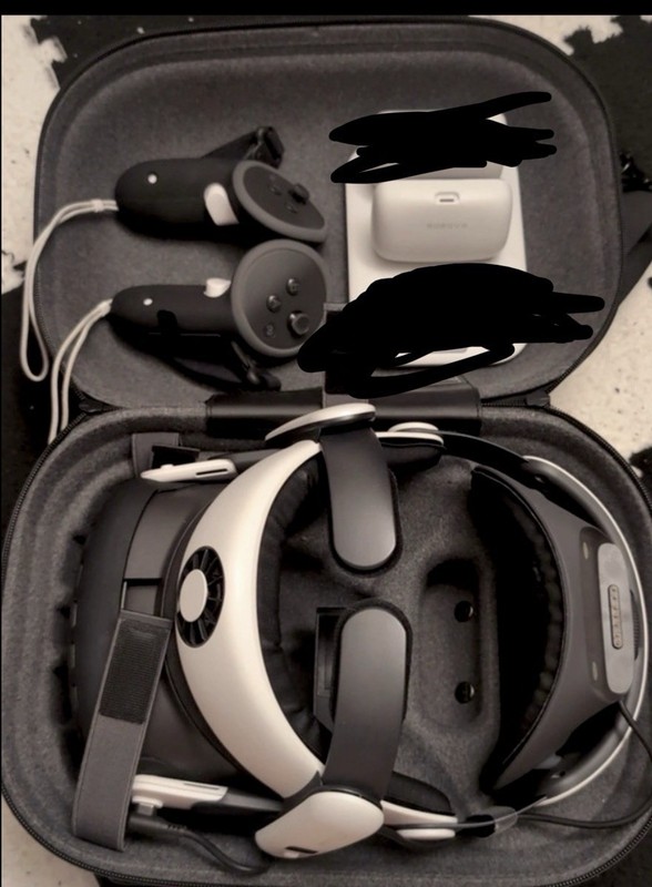Meta Quest 3 All-In-One Mixed Reality Headset & Controllers with BOBOVR bundle