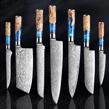 Premium Japanese Chef Knife Set – 67-Layer Damascus Steel Kitchen Knives with Wo