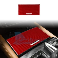 Interior Gear Shift Box Panel Cover Trim Real Red CarbonFiber For Lexus GS 12-19