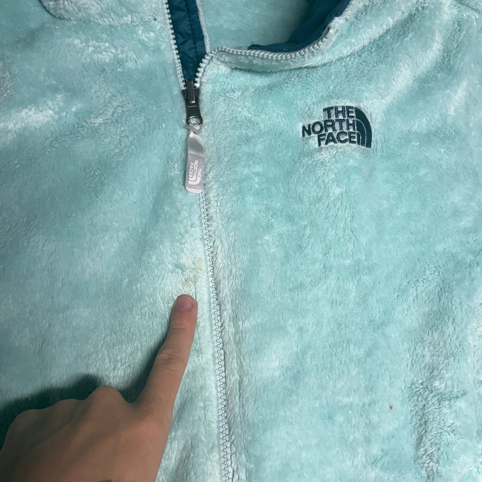 Chaqueta The North Face para mujer XL polar difuso cremallera completa azul aguamarina claro Foto 4 de 4