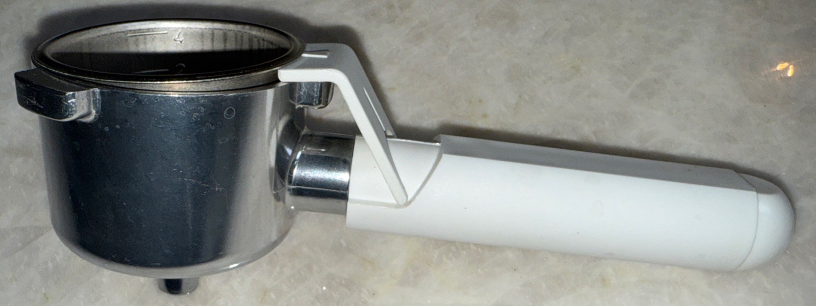 Krups Espresso 963A Coffee Maker Replacement Portafilter + Filter Basket - White