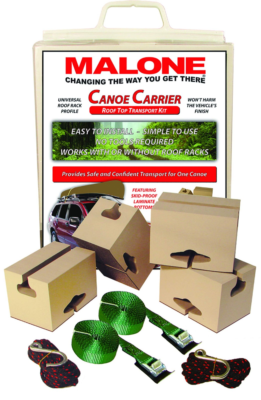 Malone Standard Foam Block Universal Car Canoe Carrier Kit