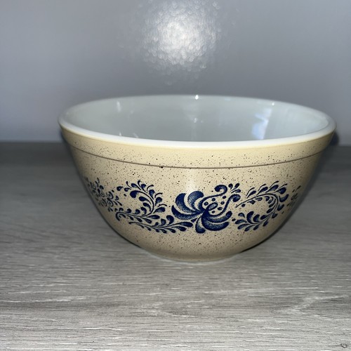 3 Pyrex Homestead Blue 401, 402, 403 Mixing Bowls HAC7 - Picture 10 of 19