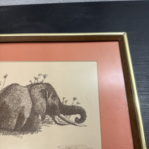 Rare limited Edition Artist Signed Dot-Art Prints Antelop & Elephant 15.5 X 12.5 - Picture 14 of 20