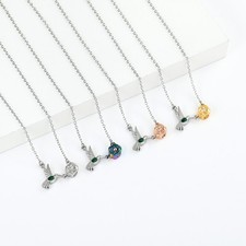 Hummingbird w/ Sunflower Urn Pendant Cremation Jewelry for Ashes Memory Necklace