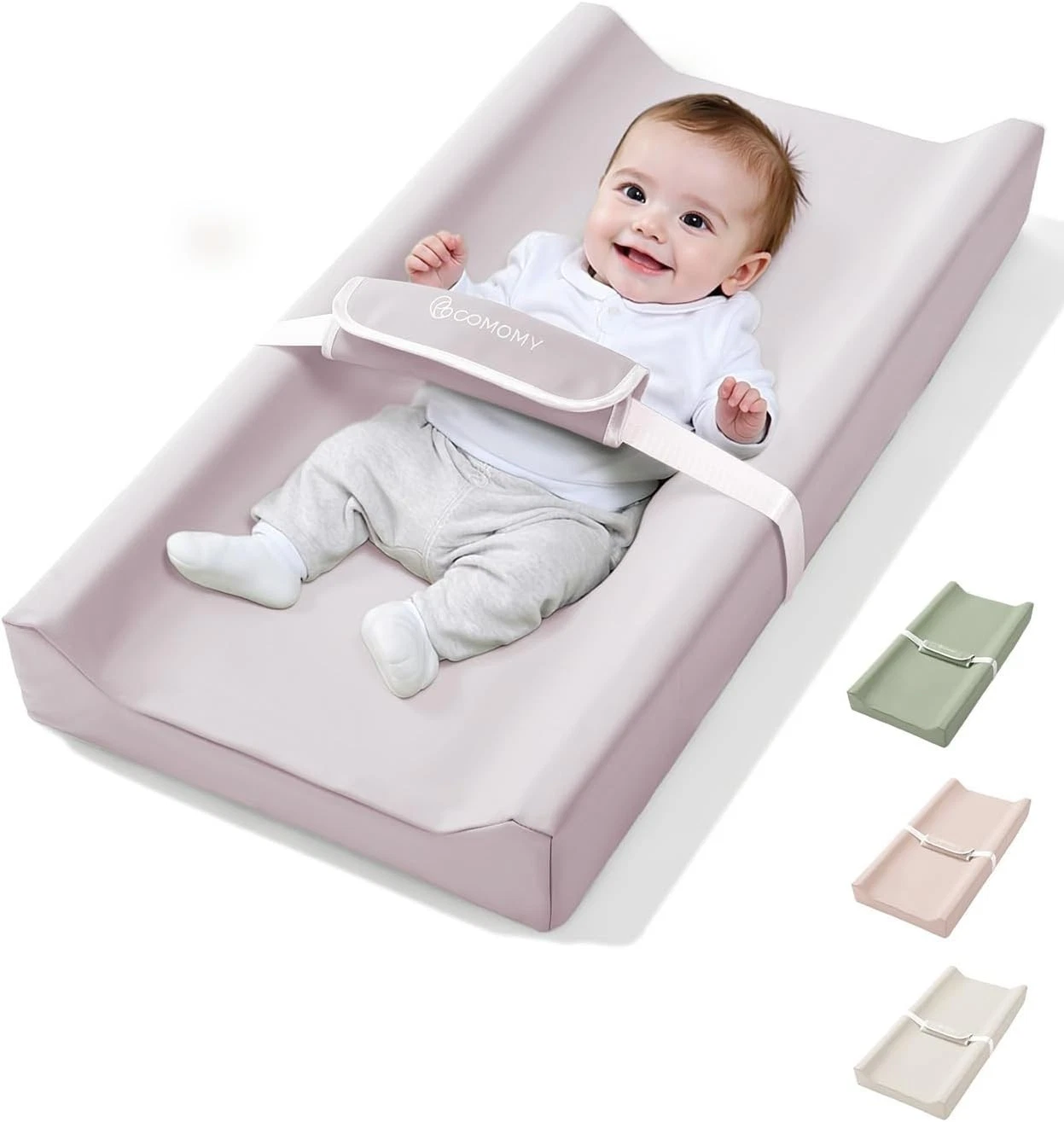 COMOMY Vegan Leather Baby Changing Mat with Waterproof and Soft PU Cover, Anti-R
Opens in a new wind