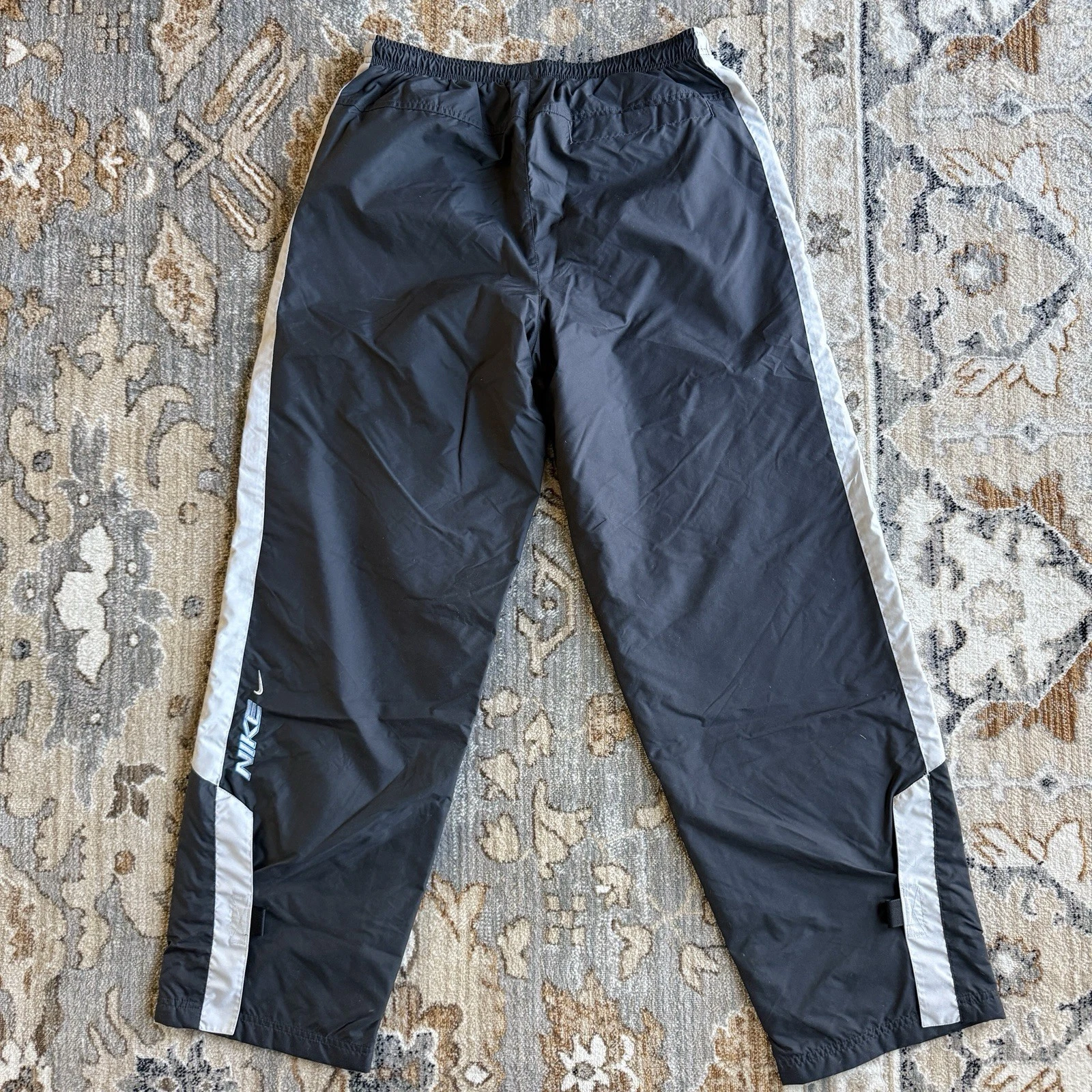 Vintage Y2k Nike Silver Tag Baggy Track Pants Medium M Sweat-Lined Gray Skater