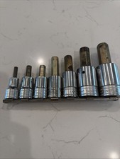 Snap-on 307esamy 7pc 12 Metric Hex Bit Standard Socket Driver Set W Scot Rail