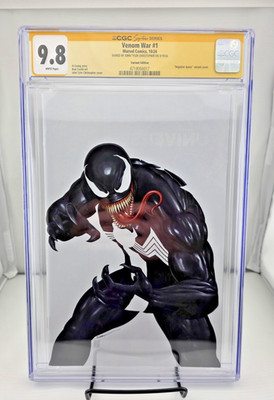 Venom War #1 CGC 9.8 Signed John Tyler Christopher Virgin Variant JTC Marvel