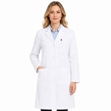 HEEDFIT Panda Uniform Women  s Lab Coat - Unisex Professional Coat with Pockets