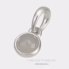 Authentic Pandora Sterling Silver June Rock Crystal Droplet Pendant 390396MSG