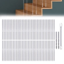 Stainless Steel left/Right Handed Thread Swage Lag Screw for 1/8" Cable Railing
