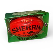 Sherrin Kangaroo Australian Genuine Leather Red Football Official Size w/ Box!