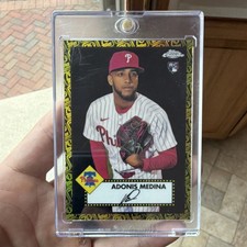 Topps 2021 Chrome Platinum Adonis Medina Rookie Black & Gold /10 #75 Phillies