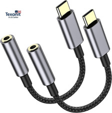 2 Pack USB C to 3.5Mm Headphone Jack Adapter   Hifi Audio Dongle, Type C to Aux